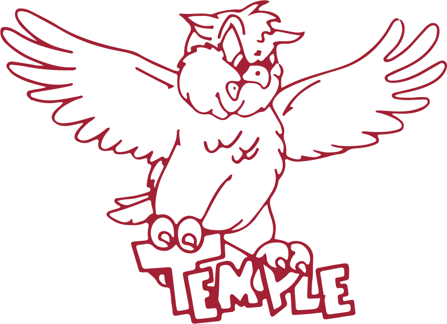 Temple Owls 1972-1983 Primary Logo diy DTF decal sticker